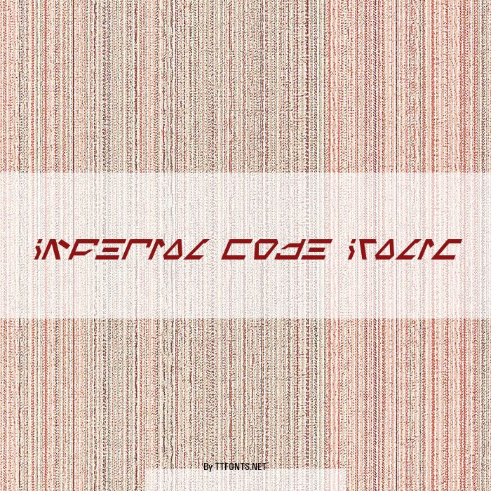 Imperial Code Italic example